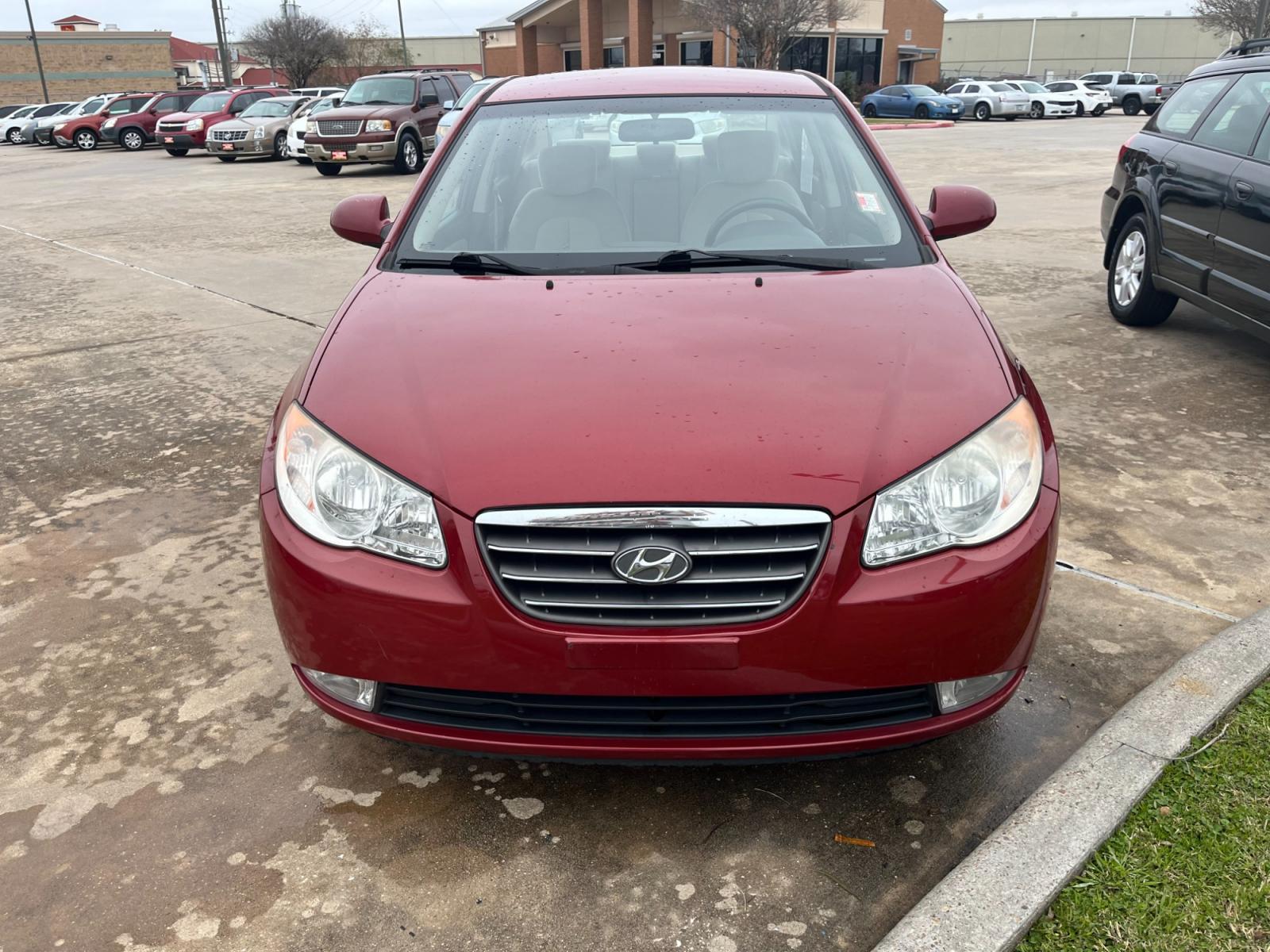 2008 red /TAN Hyundai Elantra GLS (KMHDU46D78U) with an 2.0L L4 DOHC 16V engine, Manual transmission, located at 14700 Tomball Parkway 249, Houston, TX, 77086, (281) 444-2200, 29.928619, -95.504074 - Photo #1